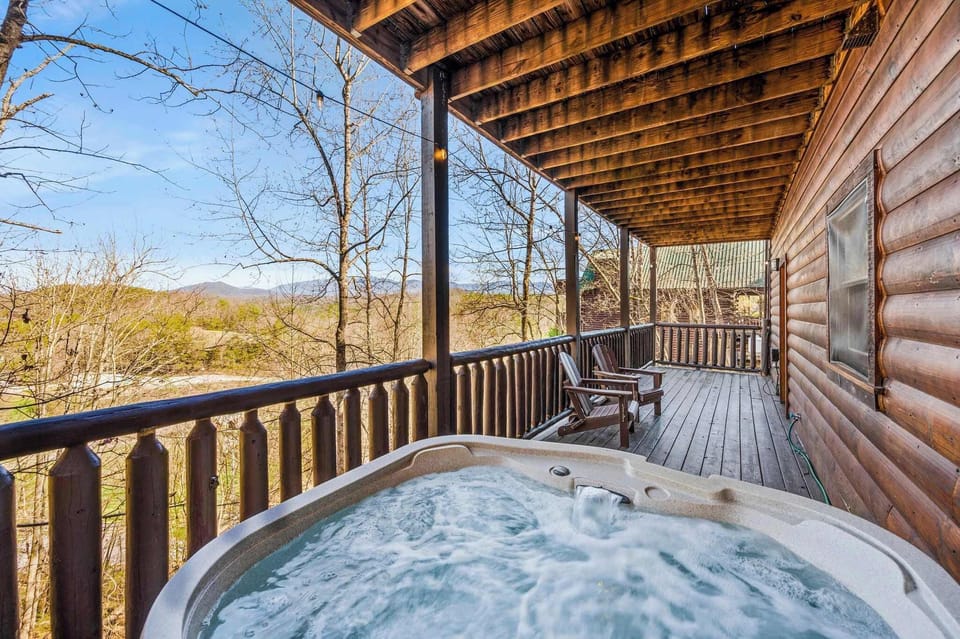 Relax in the jacuzzi after enjoying the mountains