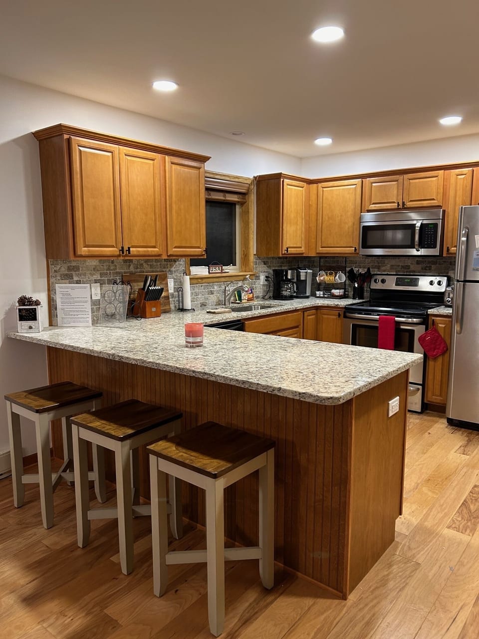 Fully stocked kitchen