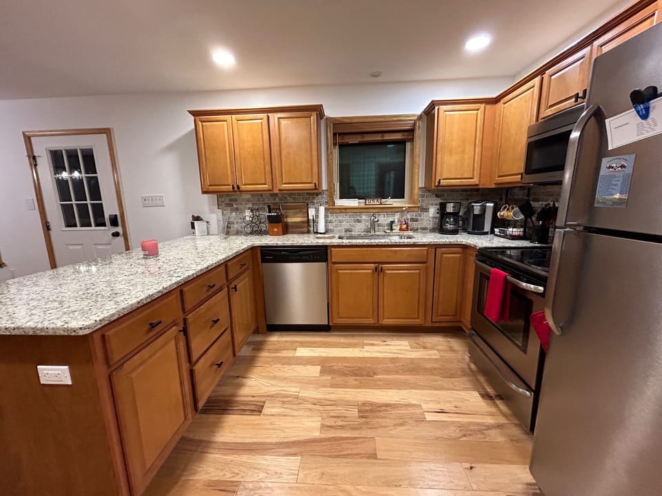 Fully stocked kitchen