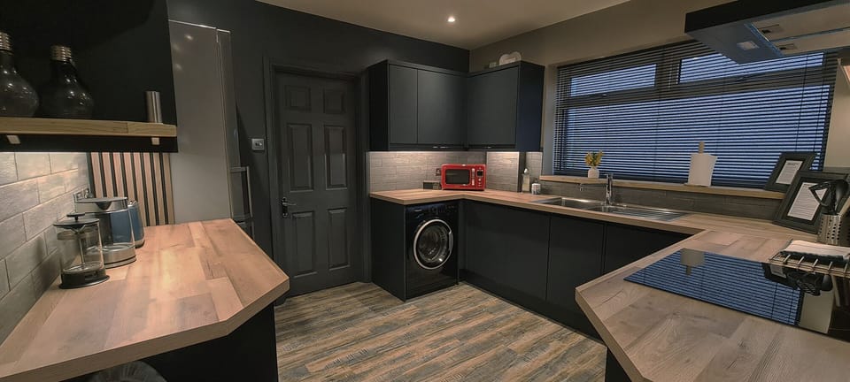 Brand new appliances inc. washing machine, dishwasher and large fridge freezer