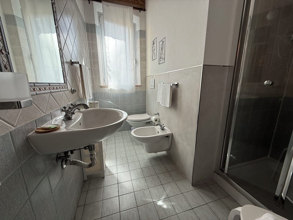 Deluxe Room | Bathroom | Shower, rainfall showerhead, hair dryer, bidet