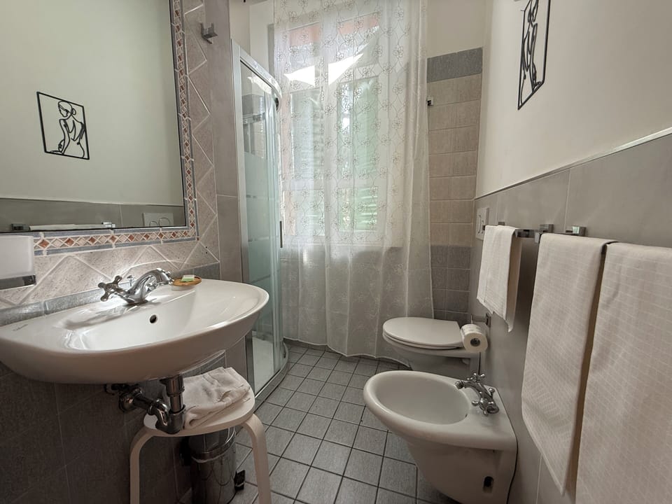 Comfort Room | Bathroom | Shower, rainfall showerhead, hair dryer, bidet