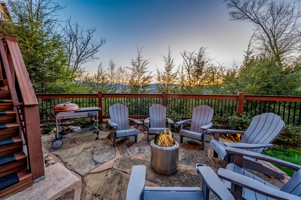 Campfire time is the perfect way to complete your cabin stay