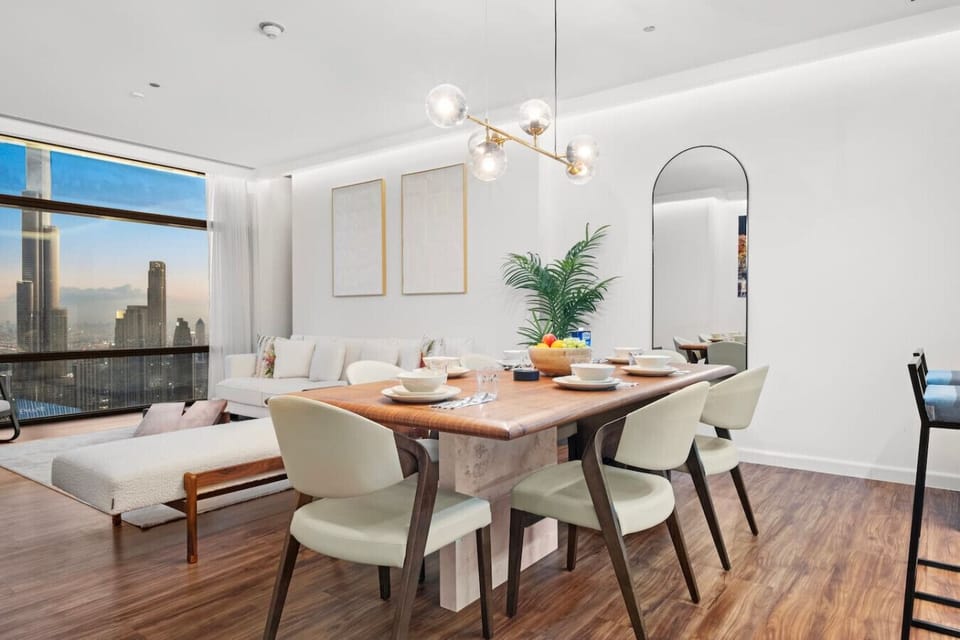 Dining Room: Dine with stunning views and modern decor in this elegant, airy space!