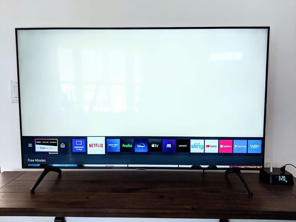 The TV is a smart TV with all your favorite apps available to log into with your accounts.