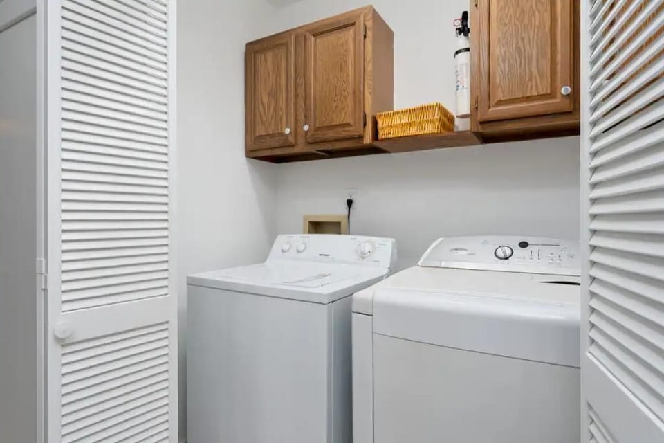 Full-size washer and dryer for easy, convenient laundry during your stay.