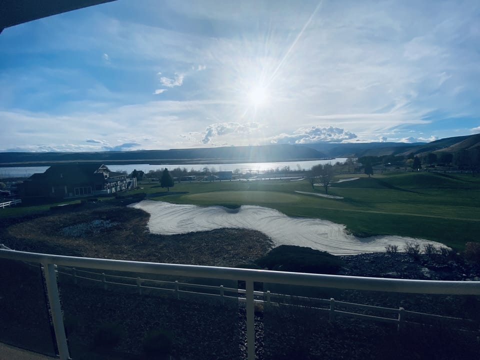 View from the upper deck from the primary covered deck