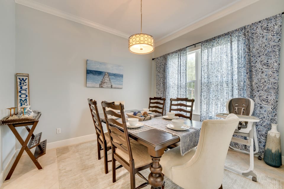 Dining Area | 1st Floor | Dishware & Flatware Provided | High Chair