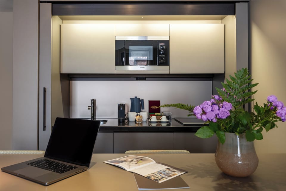 Classic Apartment, 1 Queen Bed, Non Smoking, City View | Private kitchen | Espresso maker, electric kettle, cookware/dishes/utensils