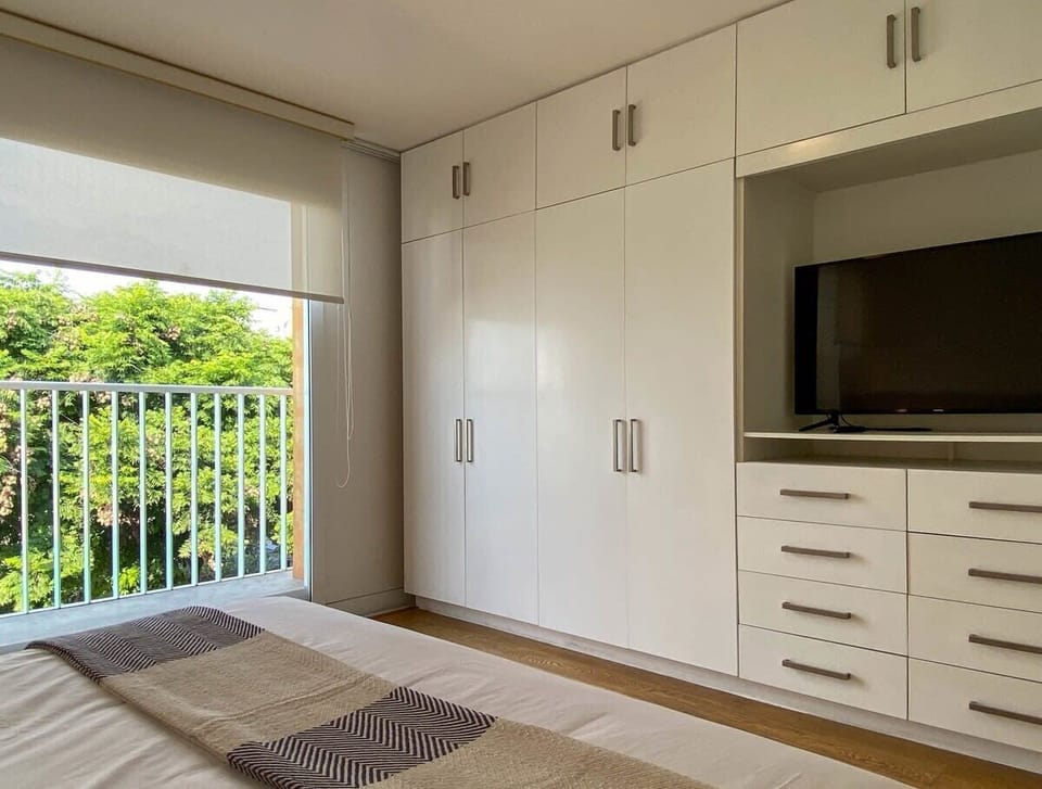 Bedroom with tv