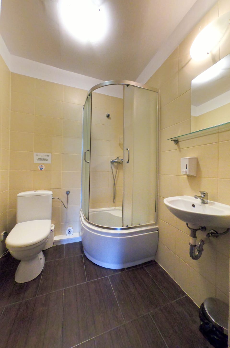Shower, hair dryer (on request), towels