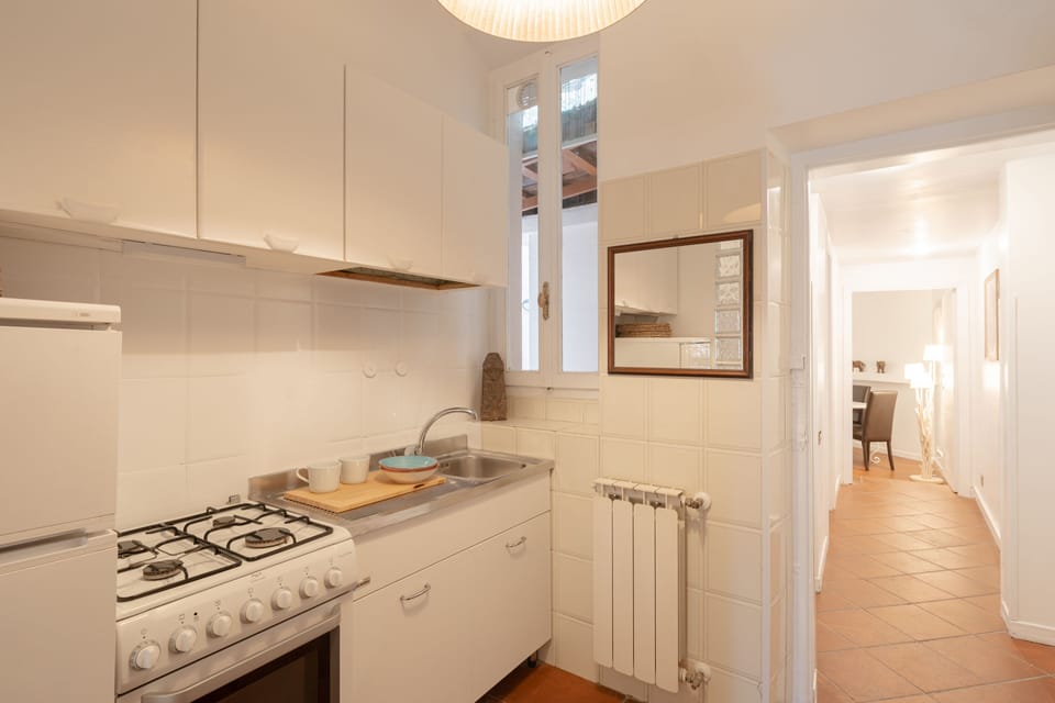 Luxury Apartment | Private kitchen | Full-size fridge, stovetop, espresso maker, coffee/tea maker