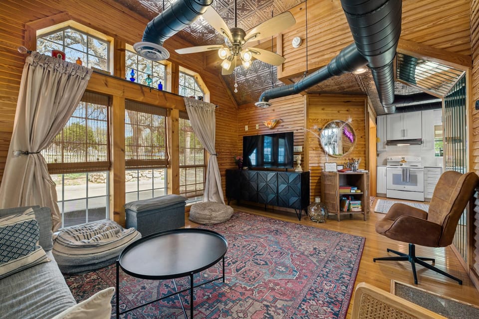 Twilight Ranch, living room with view
