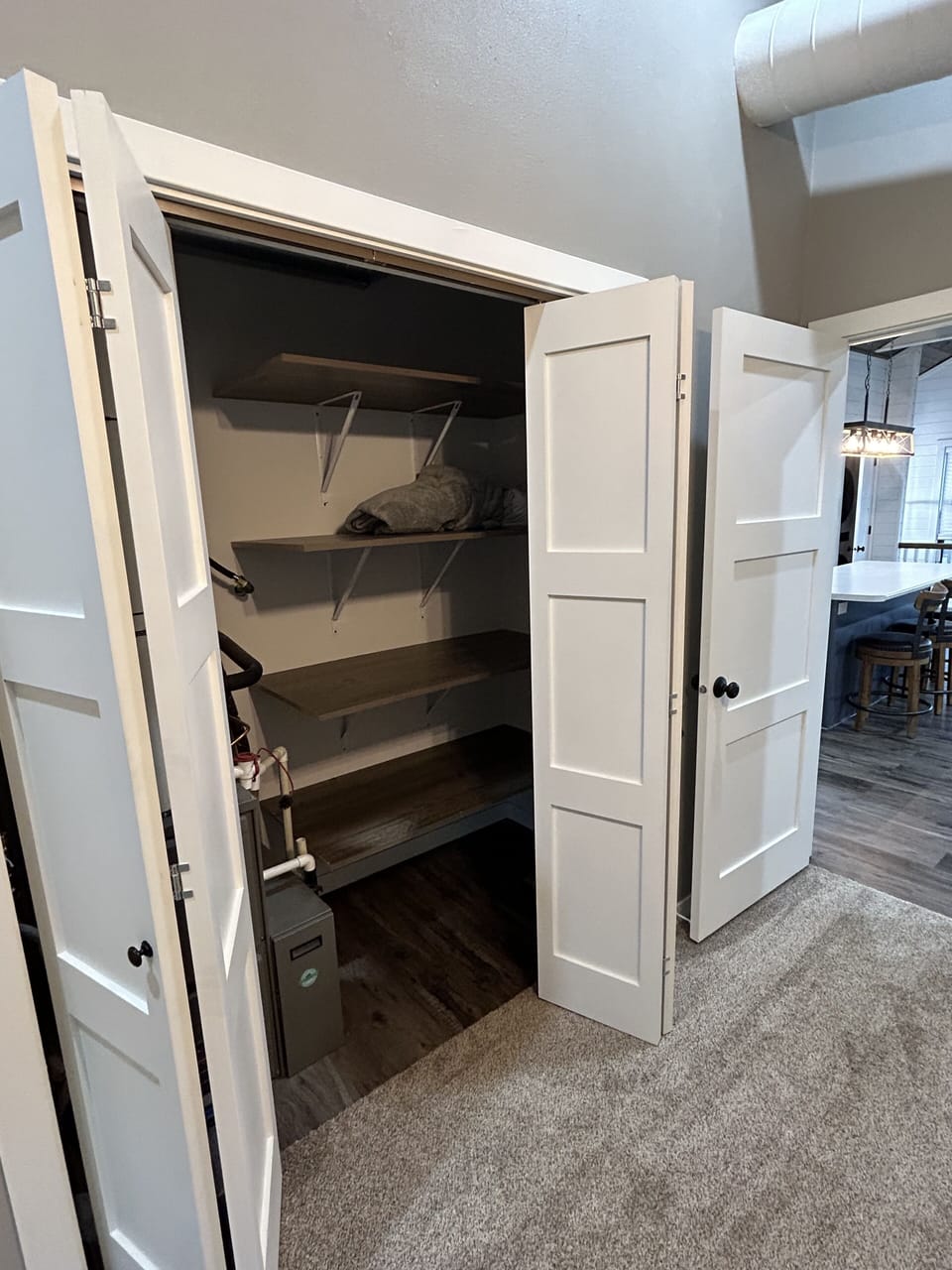 Additional closet space in bedroom