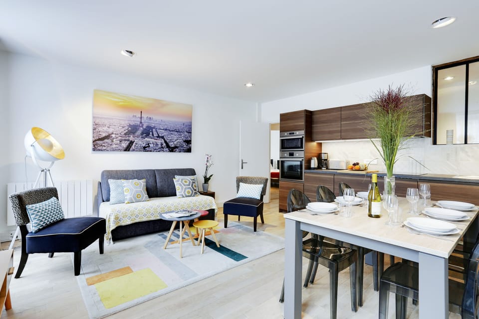 Premium Apartment | Living area | 127-cm Smart TV with cable channels, Netflix, MP3 dock