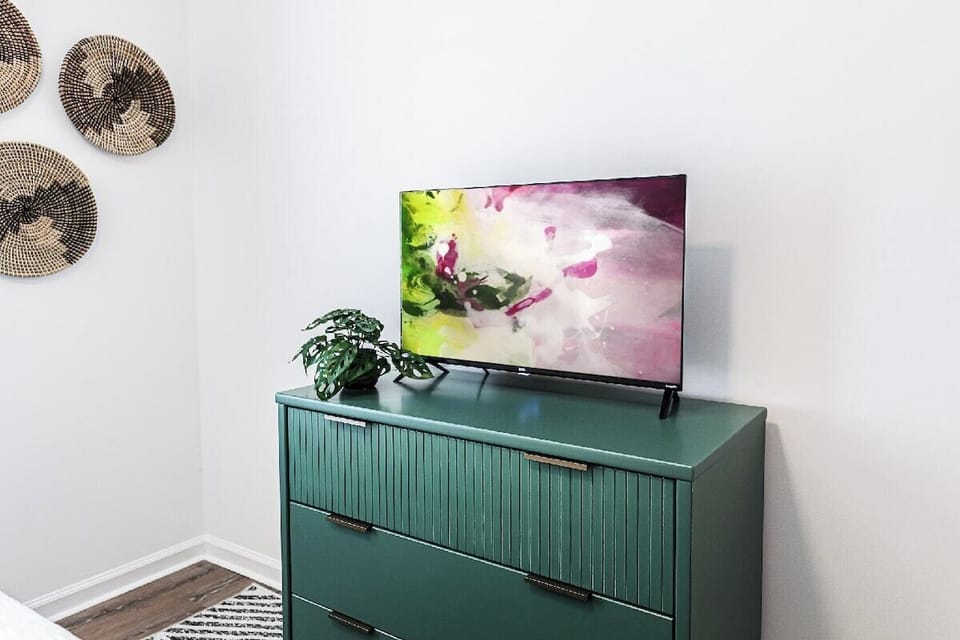 Unwind with your favorite shows on the smart TV after a day in Savannah.