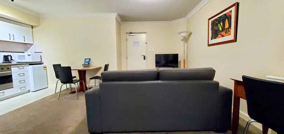Kitchen, dining and living room