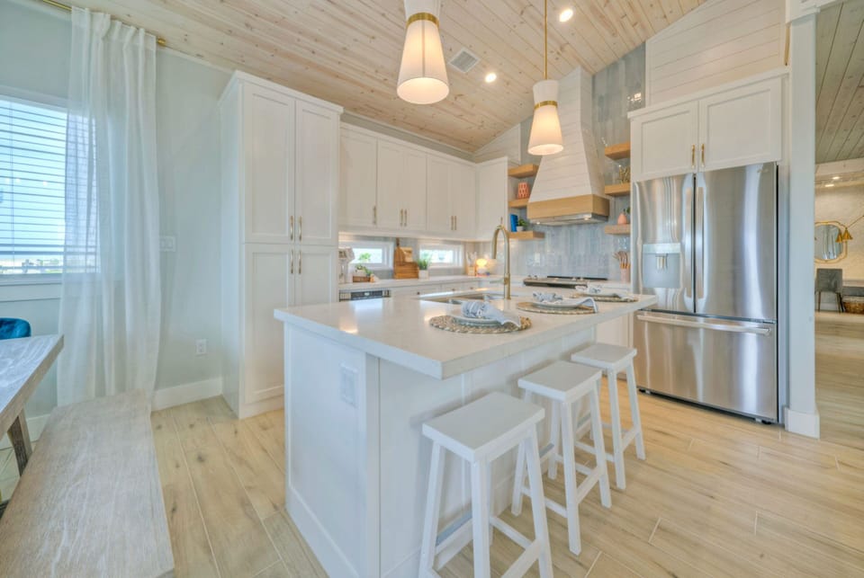 Simple kitchen with a touch of style.