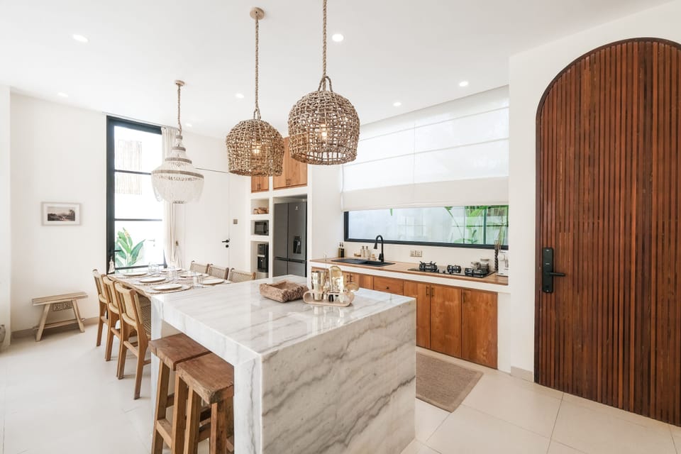 Villa | Private kitchen | Fridge, microwave, stovetop, coffee/tea maker
