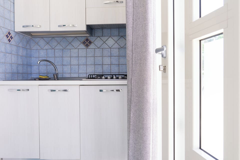 Basic Studio, Pool View | Private kitchen | Oven, stovetop, dishwasher, cookware/dishes/utensils