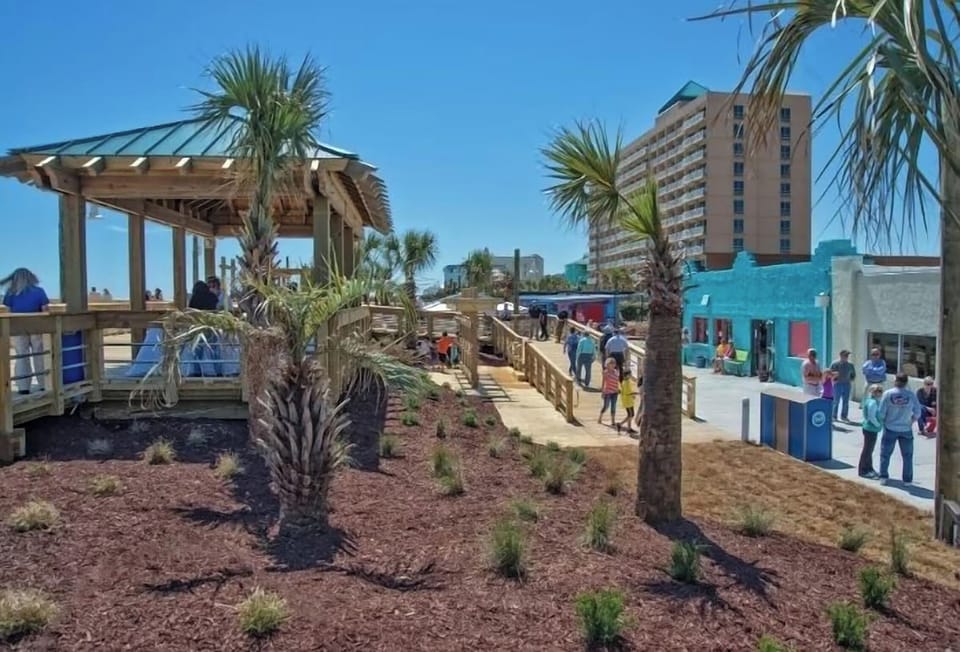 Head to the beach from the Boardwalk