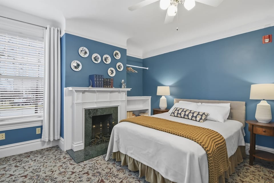 Bedroom with Fireplace