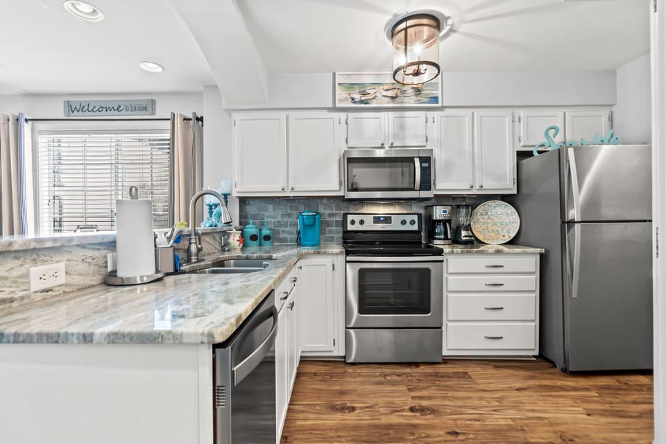 A chef's dream kitchen, fully stocked and loaded.