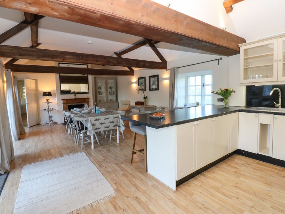 Fridge, dishwasher, electric kettle, toaster