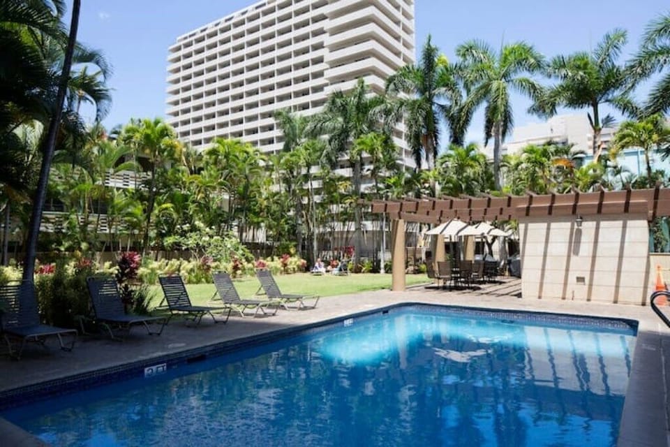 Pool and garden area.