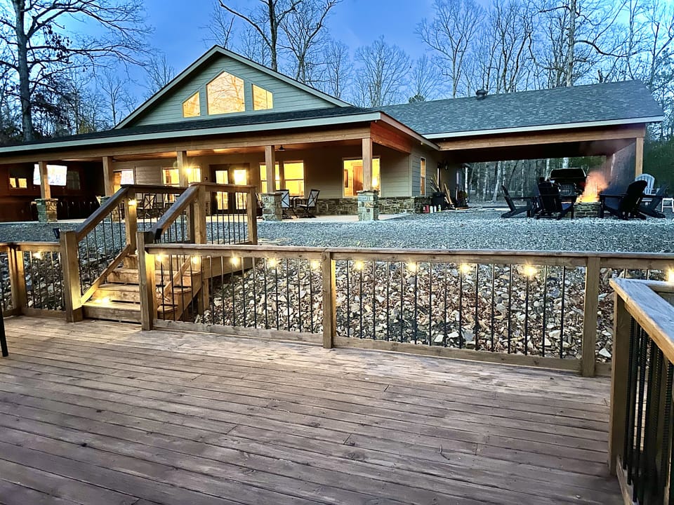 Riverside view of property