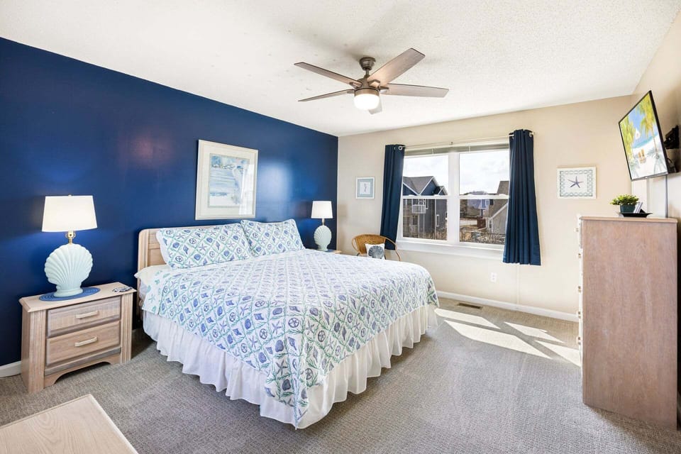 Top-level King bedroom with Ensuite private bathroom.