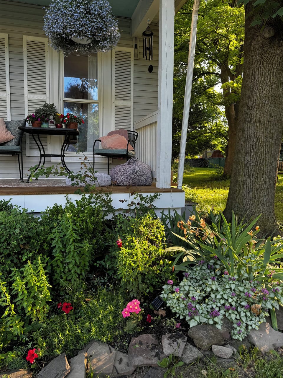 Front porch sitting area.