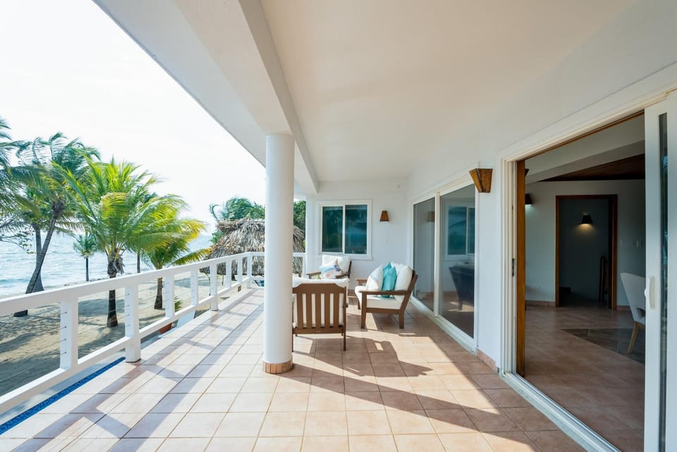 Elevated views from a spacious balcony.