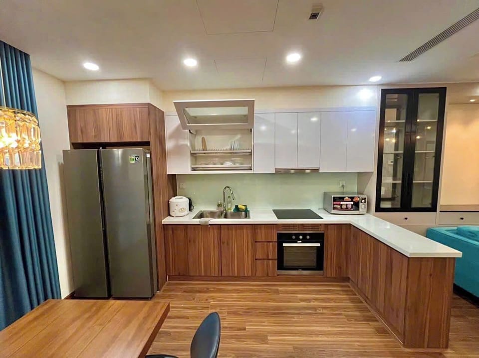 Basic Apartment | Private kitchen | Fridge, microwave, rice cooker, dining tables