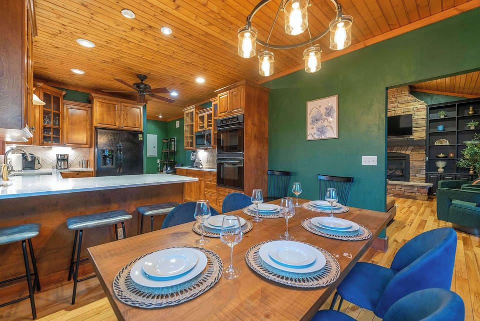 Dining room and kitchen