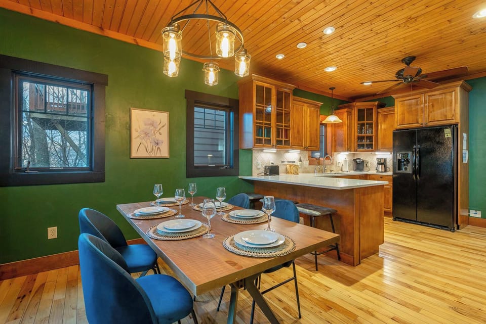 Dining room and kitchen