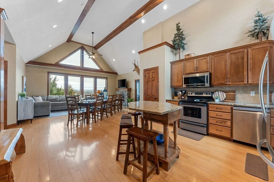 Open concept living room and kitchen