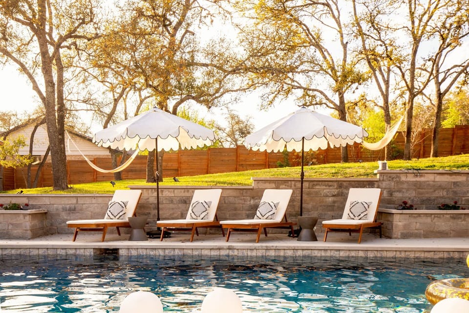 Lounge by the pool and soak up the sun in one of the many sun loungers.