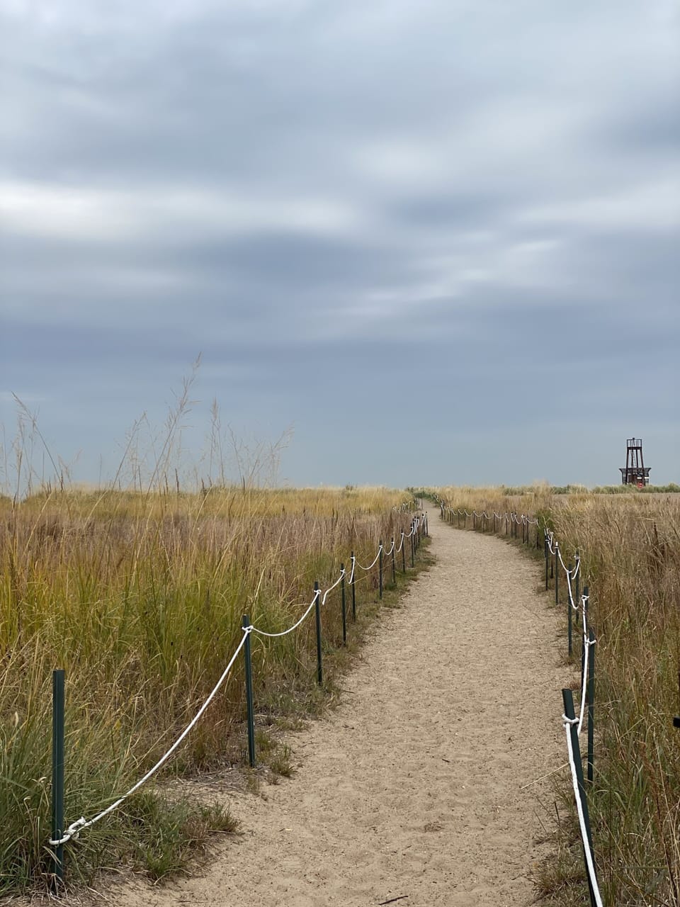 Beach is one mile from our home.