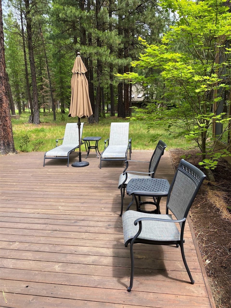 Back deck furniture
