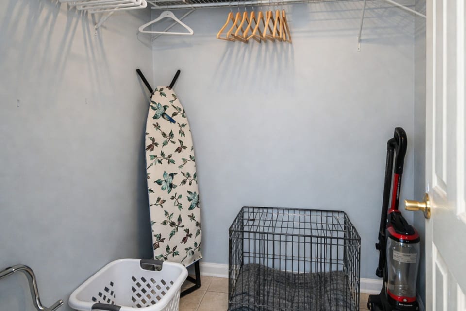 Laundry with storage space