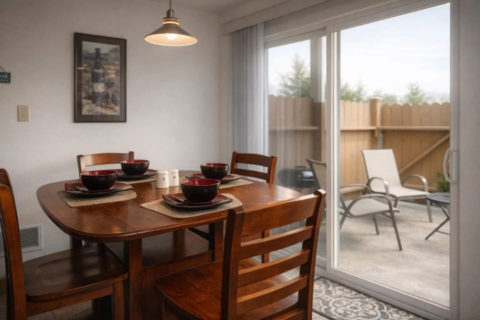 Dining Area: Savor delicious meals with a view, just steps from your private patio!