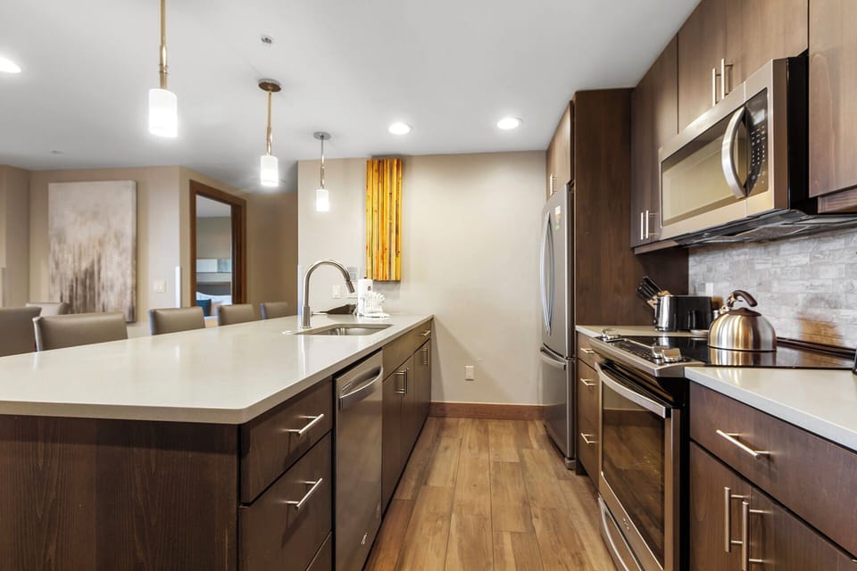 Kitchen with additional seating