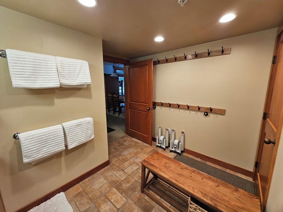 Gear drying rack and boot dryers.