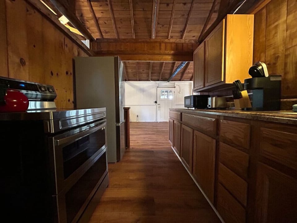 Fully stocked kitchen to cook and enjoy a meal with your guest