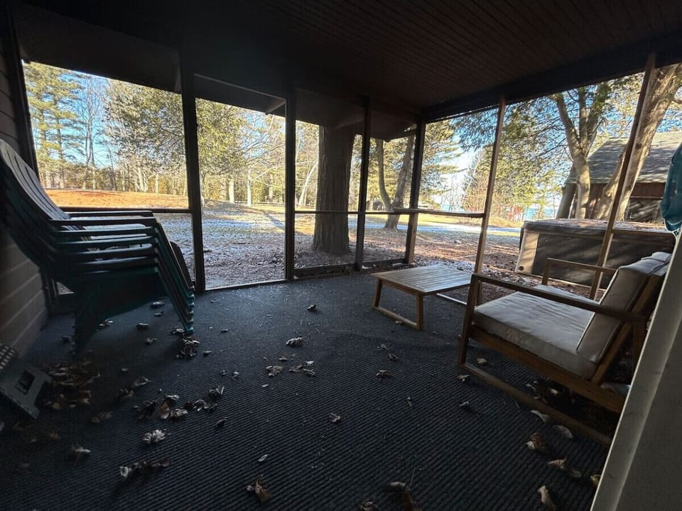 Covered porch to read a book or enjoy your morning cup of coffee