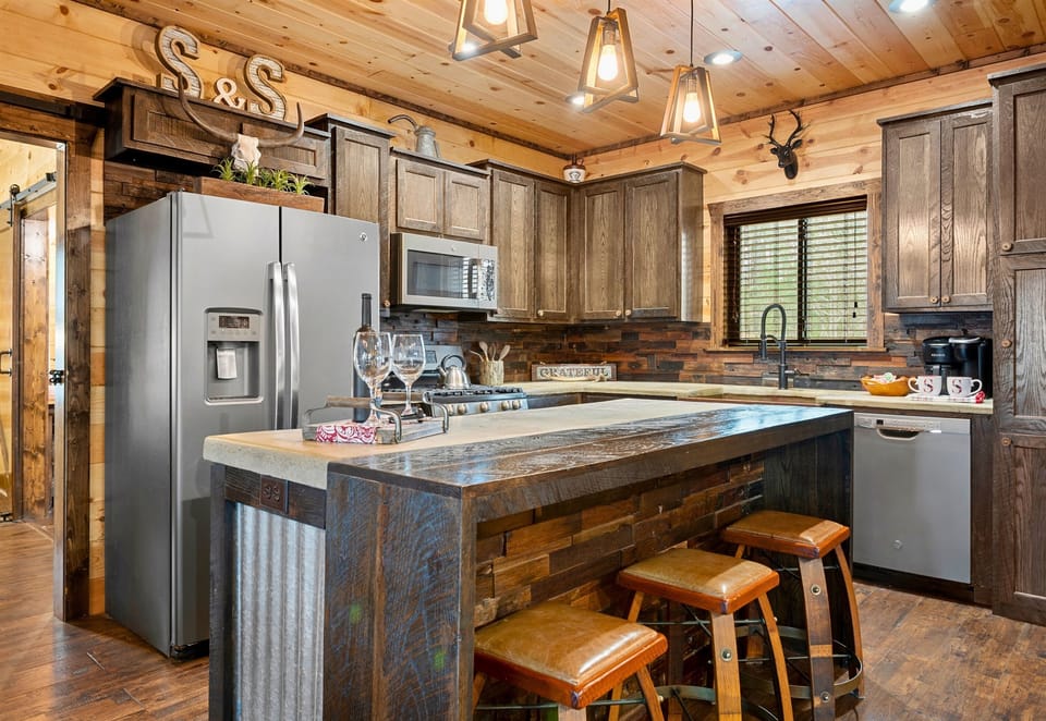 Sip, savor, and chat around our spacious kitchen island — a perfect spot for making memories with your favorite people