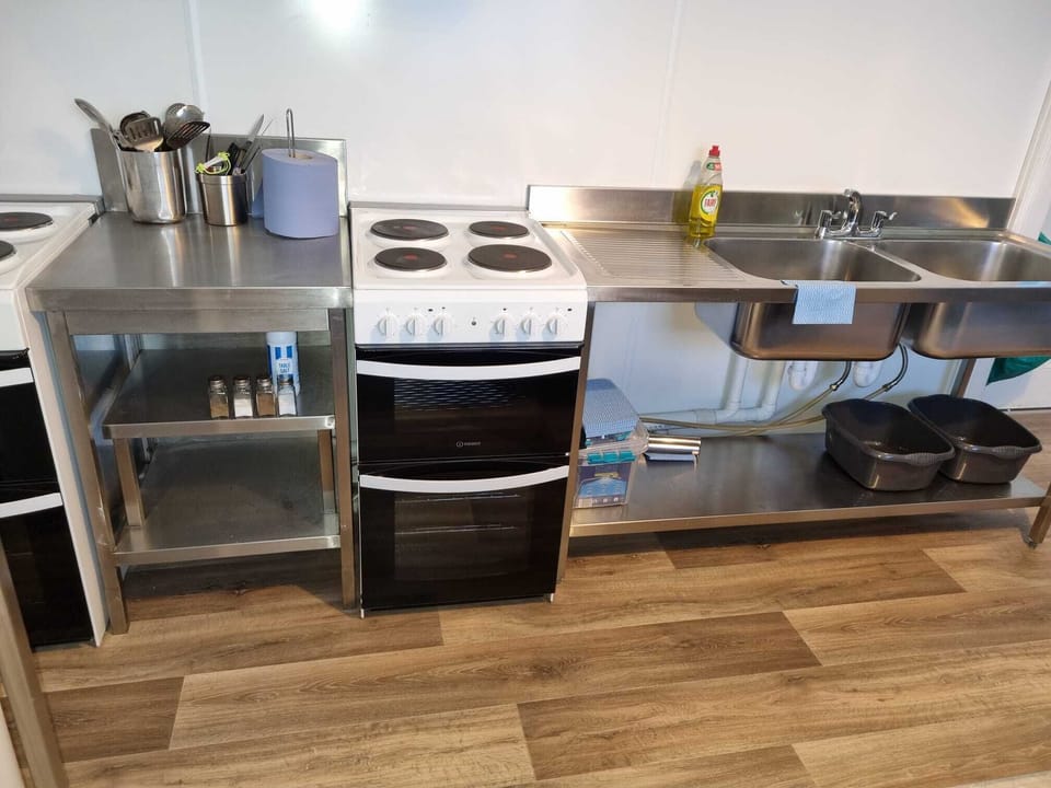 Shared fridge, microwave, oven, dishwasher