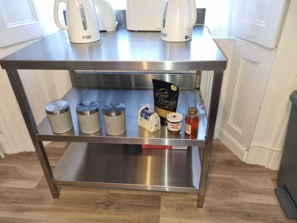 Shared fridge, microwave, oven, dishwasher