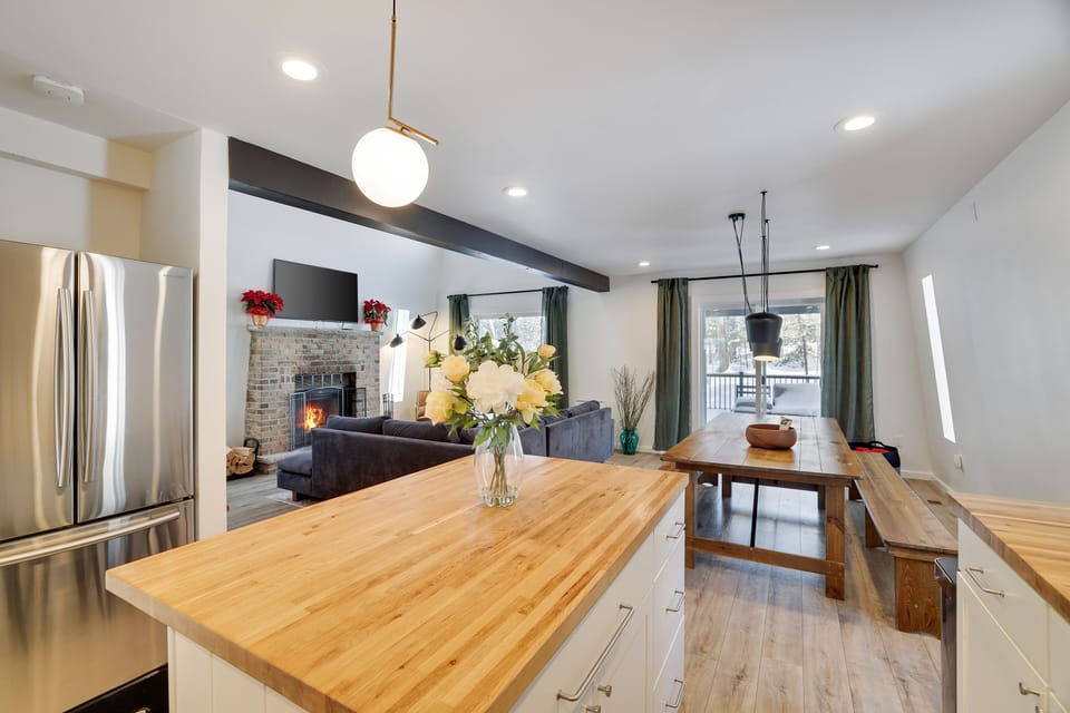 The inviting kitchen island fosters shared cooking experiences, creating cherished memories 